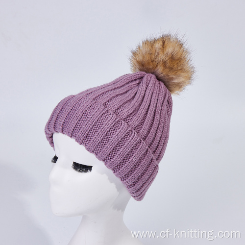 Acrylic knitted hat for women